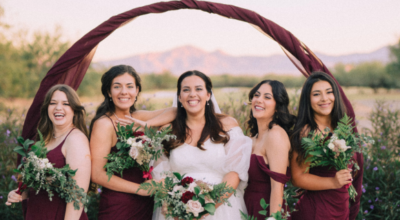 Bridesmaids with Bride